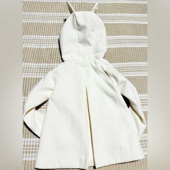 Preowned Excellent Condition Bardot Toddler Bear Ear Hooded Coat 6Y Ivory - Picture 3 of 11